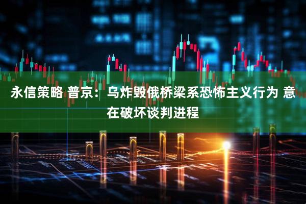 永信策略 普京：乌炸毁俄桥梁系恐怖主义行为 意在破坏谈判进程