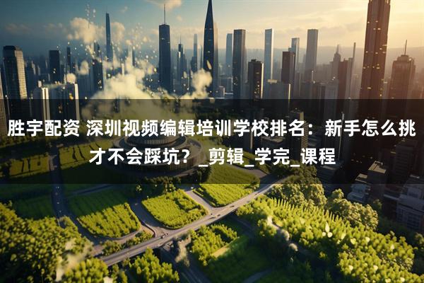 胜宇配资 深圳视频编辑培训学校排名：新手怎么挑才不会踩坑？_剪辑_学完_课程