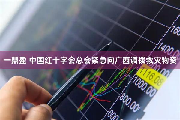 一鼎盈 中国红十字会总会紧急向广西调拨救灾物资