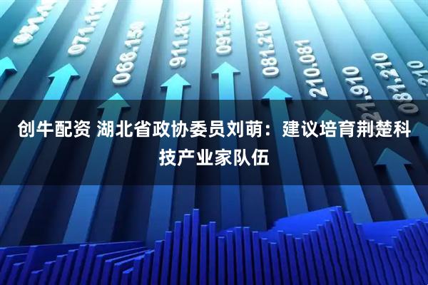 创牛配资 湖北省政协委员刘萌：建议培育荆楚科技产业家队伍